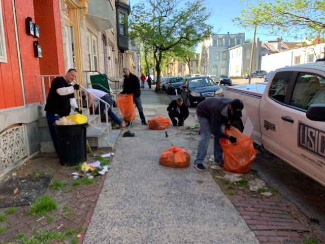 Photo: Volunteers from ADAPPT cleaning litter off the streets in Reading