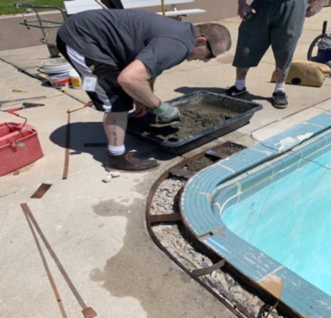 ADAPPT participant Eric volunteers to repair pool