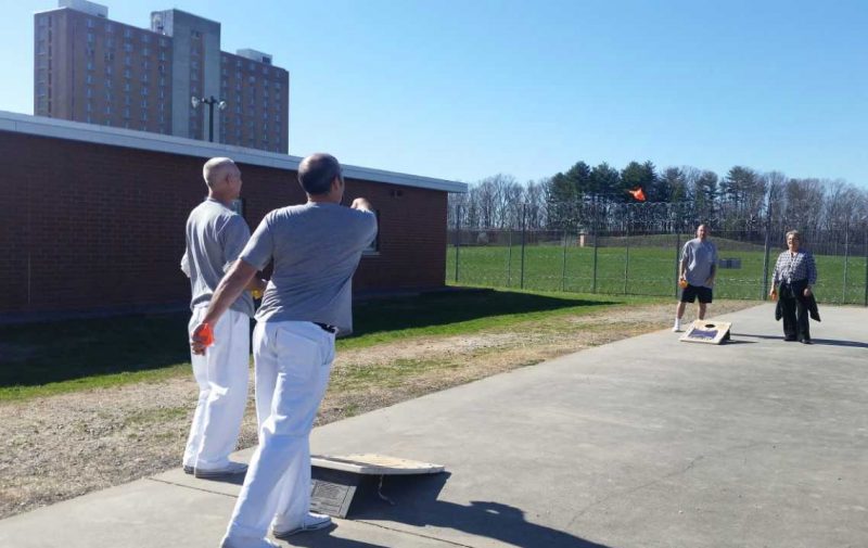 Photo: Burke CRV Participants play cornhole