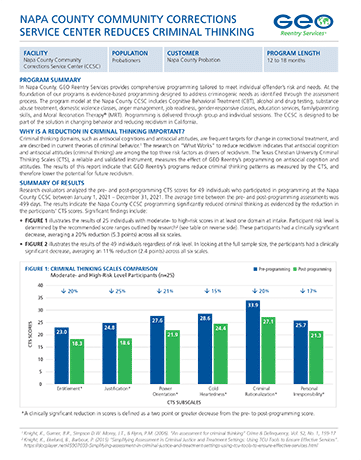 Outcomes Report: Napa County CCSC