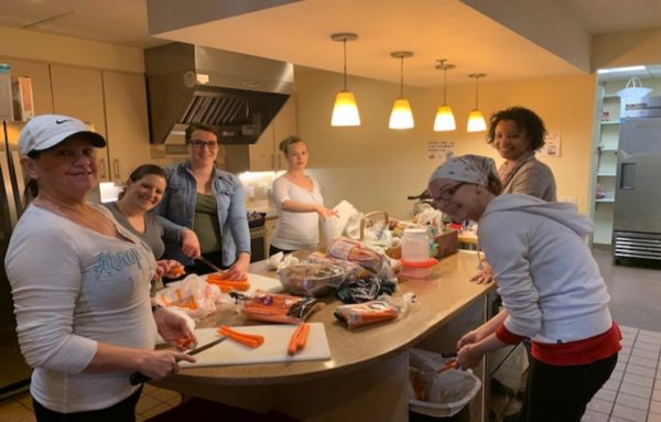 Photo: Staff and participants at ADAPPT partnered with Safe Berks to sponsor meals for survivors of domestic violence on March 6.