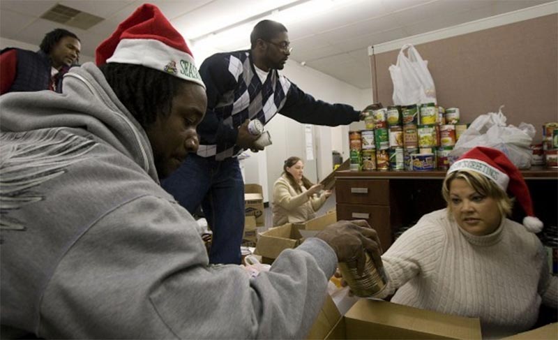 Parolees give and grow with holiday food drive