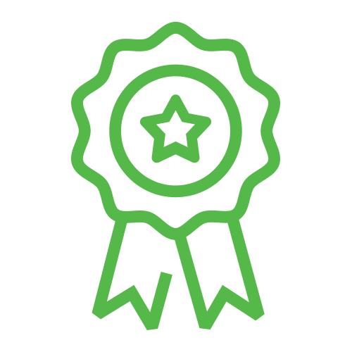 Icon of a prize ribbon, representing company activities and employee engagement events.